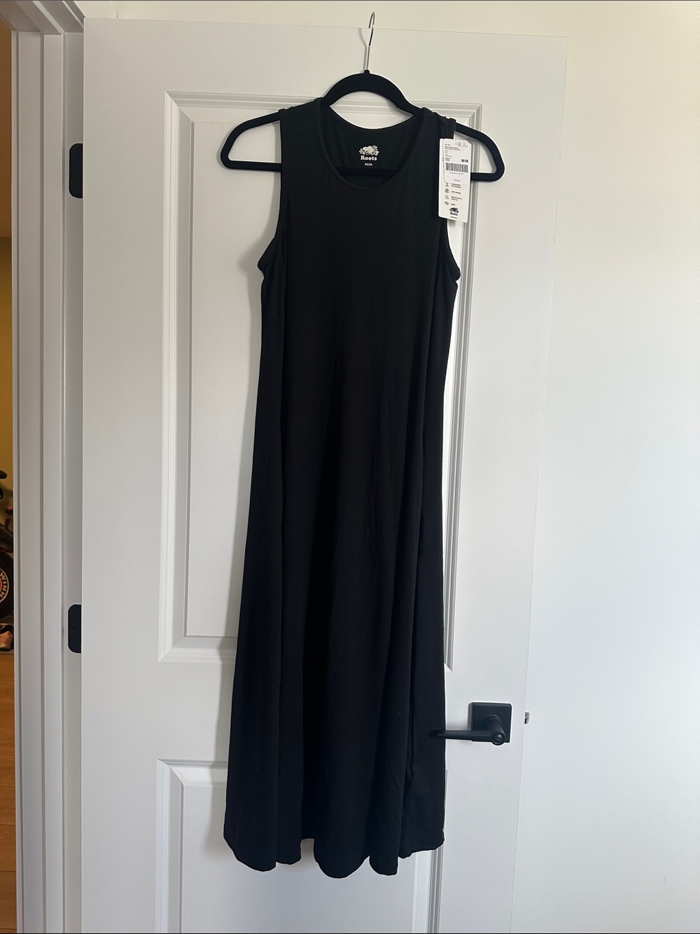 Roots Sleeveless Black Maxi Dress